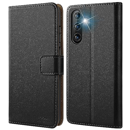 HOOMIL MagFlip Hülle für Samsung Galaxy S23 FE, Premium Leder Tasche Klappbar Handyhülle für Samsung S23 FE Hülle - Schwarz von HOOMIL