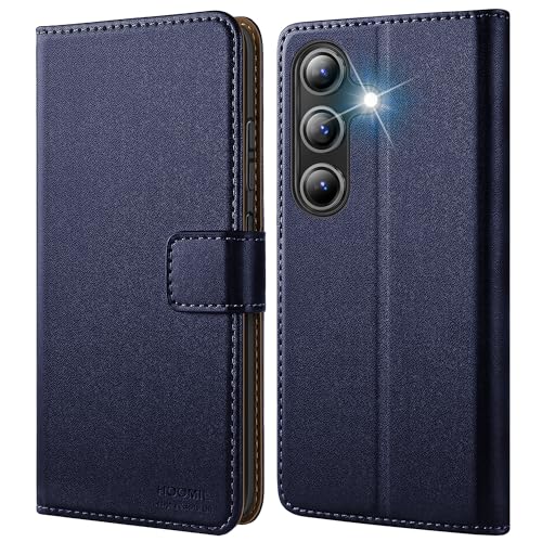 HOOMIL MagFlip Hülle für Samsung Galaxy S24 Plus, Premium Leder Tasche Klappbar Handyhülle für Samsung S24 Plus Hülle - Blau von HOOMIL