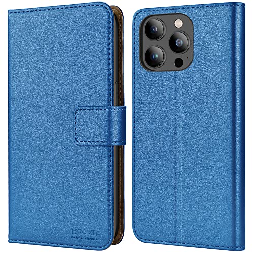 HOOMIL MagFlip Serie Handyhülle für iPhone 13 Pro Hülle, [2023 Handwerk Upgraded] Premium Leder Case Klappbar Schutzhülle für iPhone 13 Pro Tasche - Hellblau von HOOMIL