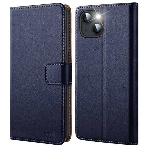 HOOMIL MagFlip Handyhülle für iPhone 15 Hülle, [Nr. 1 Handwerk] Premium Leder Klappbar Case Schutzhülle Kompatibel mit iPhone 15 Tasche - Blau von HOOMIL