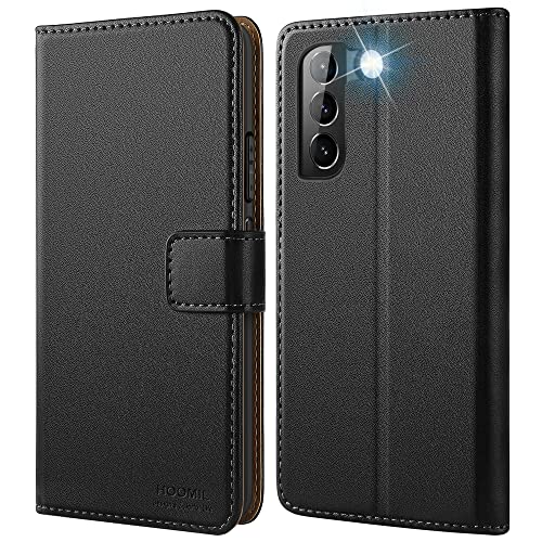 HOOMIL MagFlip Serie Kompatibel mit Samsung Galaxy S22+ / S22 Plus 5G Hülle, Premium-Leder Case Handyhülle Schutzhülle - Schwarz von HOOMIL