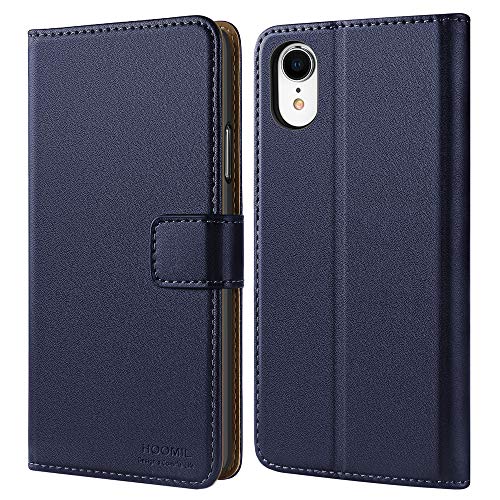 HOOMIL MagFlip Serie Kompatibel mit iPhone XR Hülle, Premium-Leder Case Handyhülle Schutzhülle (Blau) von HOOMIL