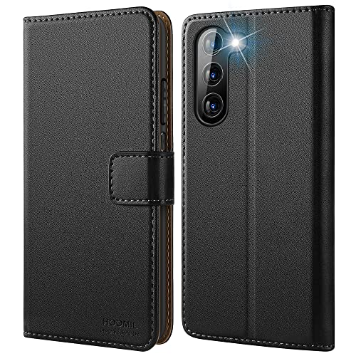 HOOMIL MagFlip Serie für Samsung Galaxy S23+ / S23 Plus 5G Hülle, [2023 Handwerk Upgraded] Flip Case Leder Tasche Handyhülle für Samsung S23 Plus Hülle - Schwarz von HOOMIL