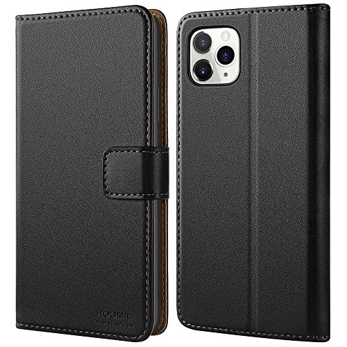 HOOMIL MagFlip Serie für iPhone 11 Pro Max Hülle, [Nr. 1 Handwerk] Premium Leder Flip Case Handyhülle Schutzhülle Kompatibel mit iPhone 11 Pro Max Tasche - Schwarz von HOOMIL