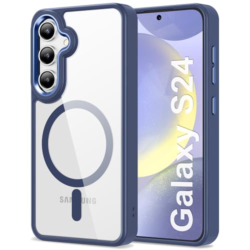 HOOMIL Magnetische Hülle für Samsung Galaxy S24, Kompatibel mit MagSafe, Nie Vergilbung Transparent - Klar Blau HOOMIL Magnetische Hülle für Samsung Galaxy S24, Kompatibel mit MagSafe, Nie Vergilbung Transparent - Klar Blau von HOOMIL