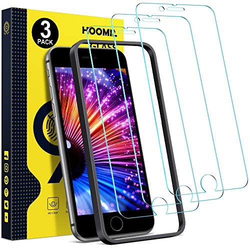 HOOMIL Schutzfolie für iPhone SE 2020/2022 und iPhone 8/7 4.7 Zoll, Kratzfest, 9H Härte Folie, Ultra-HD, 3 Stück von HOOMIL