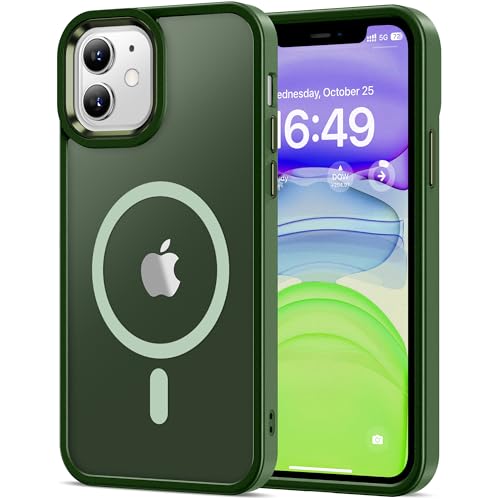 HOOMIL Magnetische Hülle für iPhone 11, Kompatibel mit MagSafe, Militärschutz & Starke Magnetkraft, Transluzent Matt Stoßfest Case - Grün HOOMIL Magnetische Hülle für iPhone 11, Kompatibel mit MagSafe, Militärschutz & Starke Magnetkraft, Transluzent Matt Stoßfest Case - Grün von HOOMIL