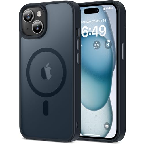 HOOMIL Starke Magnetische Hülle für iPhone 15, Kompatibel mit MagSafe, Militärschutz, Stoßfest, Kratzfest, Transluzent Matt Case Schutzhülle - Blau HOOMIL Starke Magnetische Hülle für iPhone 15, Kompatibel mit MagSafe, Militärschutz, Stoßfest, Kratzfest, Transluzent Matt Case Schutzhülle - Blau von HOOMIL