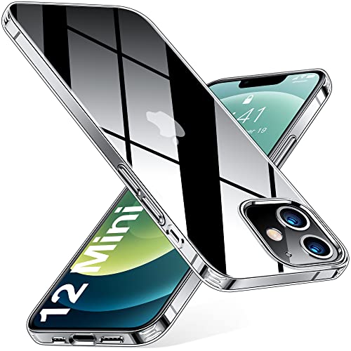 HOOMIL Transparent Hülle für iPhone 12 Mini 5,4 Zoll, Vergilbungsfrei Durchsichtige Handyhülle Stoßfest TPU Case von HOOMIL