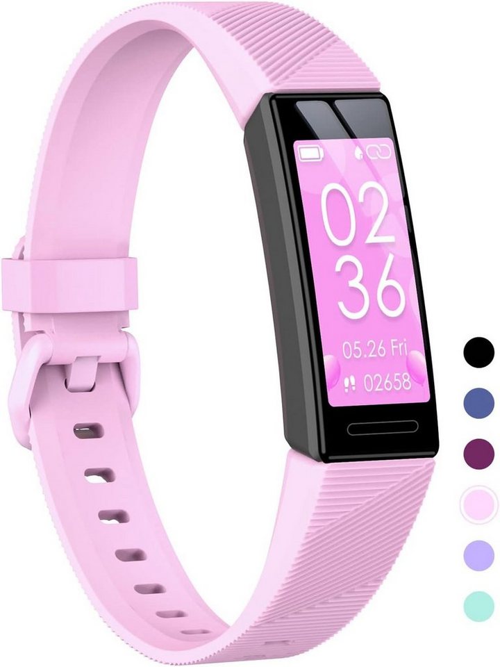 HOOMOON Smartwatch (7,5 Zoll, Android iOS), Kinder wasserdichter aktivitätstracker schrittzähler geschenk mädchen von HOOMOON