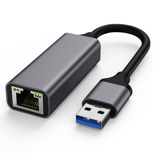 USB C auf Ethernet Adapter, Type-C auf RJ45 Gigabit Ethernet USB C auf 10/100/1000 Gigabit Ethernet LAN Netzwerkadapter Kompatibel mit MacBook Pro 2020/2019/2018/2017/Air, Dell XPS, Windows, Mac/Linux von HOOTEK