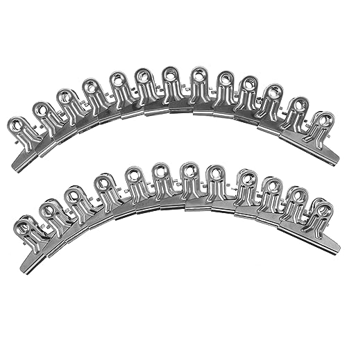HOOTNEE 25 Stück Ordner Metallkartenklammern, Metallklammern Für Papier, Ordner, Büroklammern, Rechnungsbefestigungsklammern, Binder Clips, Kleine Metall Scheckklammern, Planer Clips, von HOOTNEE