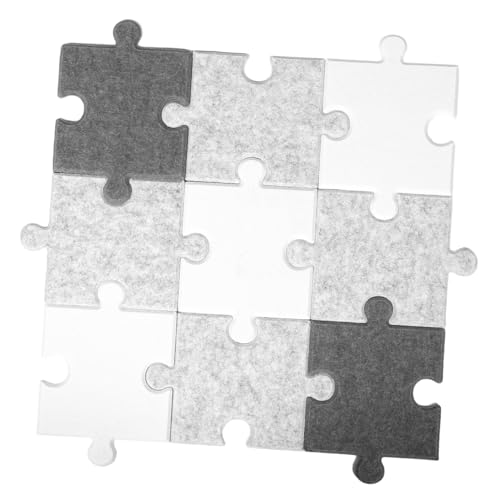 HOOTNEE 9 Teiliges Filz Dekorpaneel Puzzle Fotorahmen Foto Puzzle Wandtafel Foto Puzzle Anzeigetafel DIY Puzzle Bulletin Fliesen Wandaufkleber Bulletin Halter Wandtattoo von HOOTNEE