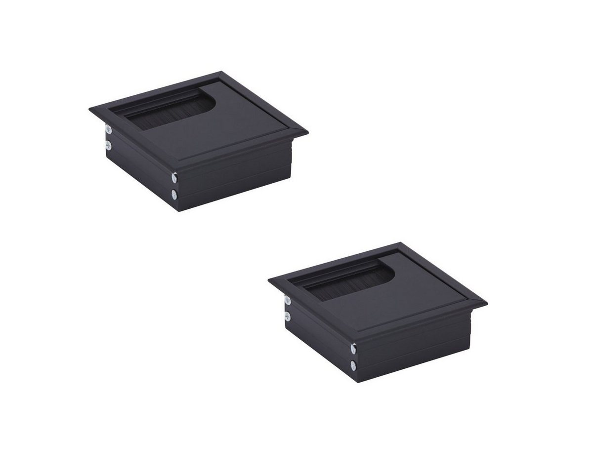 HOOZ Kabelkanal für Schreibtisch, Arbeitsplatten und sonstige Möbel im Büro & Zuhause (Set, 2-St., 8cm), Kabelmanagement von HOOZ