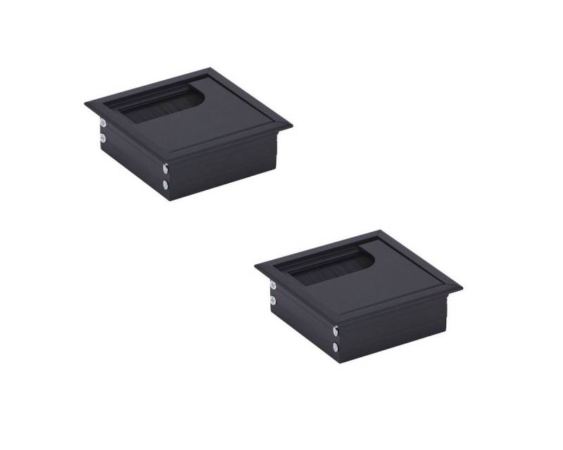 HOOZ Kabelkanal für Schreibtisch, Arbeitsplatten und sonstige Möbel im Büro & Zuhause (Set, 2-St., 8cm), Kabelmanagement von HOOZ