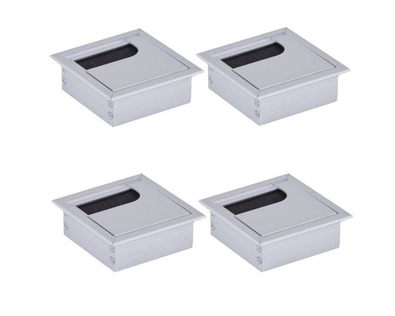 HOOZ Kabelkanal für Schreibtisch, Arbeitsplatten und sonstige Möbel im Büro & Zuhause (Set, 4-St., 8cm), Kabelmanagement von HOOZ