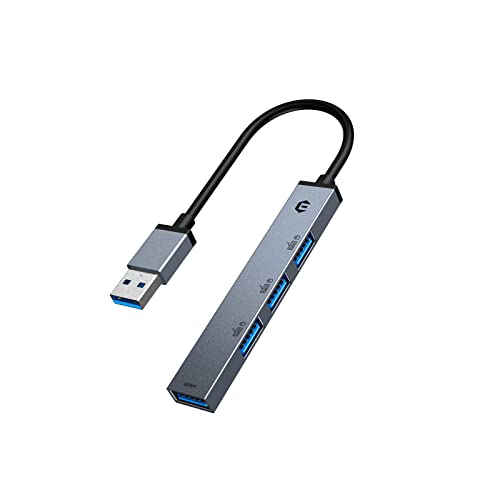 4-Port USB Hub, HOPDAY USB A Hub für MacBook Pro/Air (1*USB 3.0+ 3*USB 2.0), Ultra-Slim USB Splitter Multiport Adapter 5 Gbps Data Hub für iMac,Xbox,Ps4,Dell, HP, Surface, Tesla-Modell 3, HHD von HOPDAY
