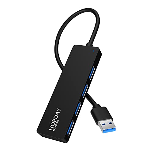 HOPDAY 4 Port USB Hub, USB 3.0 Hub Ultra-Slim für iMac Pro/MacBook Pro/Mac Mini/Surface Pro/XPS/Notebook PC von HOPDAY