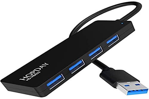 USB Hub, HOPDAY 4-Port USB 3.0 Hub, Data Hub, Extra Light, Super Speed für MacBook Pro/Air/Mini, Surface Pro, Huawei MateBook, Dell, USB Flash Drives usw. von HOPDAY