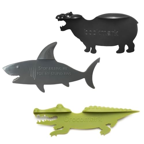 Lesezeichen Personalisiert Animal Bookmark Krokodil, Nilpferd, Hai 3 Stück 3D Cartoon Lesezeichen für Kinder und Erwachsene Lesezeichen Personalisiert Animal Bookmark Krokodil, Nilpferd, Hai 3 Stück 3D Cartoon Lesezeichen für Kinder und Erwachsene von HOPILYIQS