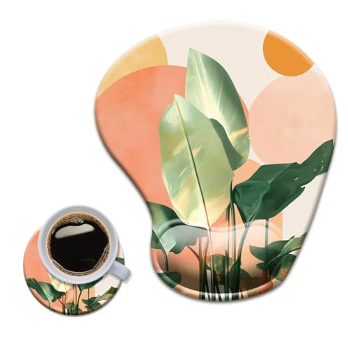 HOPONY Gel-Handgelenkauflage, ergonomisches Büro-Mauspad mit Handgelenkstütze, rutschfest, Schreibtisch-Zubehör, Matte für Zuhause und Spiel, Dekoration, Kunst, tropische Pflanzen HOPONY Gel-Handgelenkauflage, ergonomisches Büro-Mauspad mit Handgelenkstütze, rutschfest, Schreibtisch-Zubehör, Matte für Zuhause und Spiel, Dekoration, Kunst, tropische Pflanzen von HOPONY