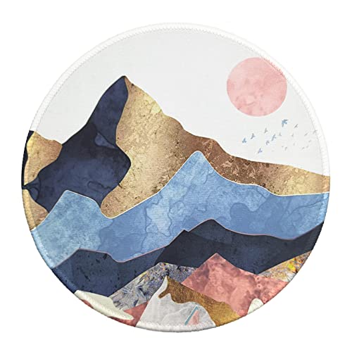 HOPONY Mauspad mit genähtem Rand PremiumMauspad mit wasserdichter rutschfester Gummiunterseite niedliches rundes Mousepad für Laptop Computer Büro Schreibtischzubehör 201 x 201 cm Mountain Sun HOPONY Mauspad mit genähtem Rand PremiumMauspad mit wasserdichter rutschfester Gummiunterseite niedliches rundes Mousepad für Laptop Computer Büro Schreibtischzubehör 201 x 201 cm Mountain Sun von HOPONY