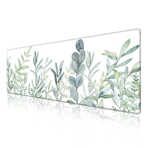 Schreibtischunterlage, Mauspad mit rutschfester Gummiunterseite, strukturiertes und wasserdichtes Mauspad mit genähten Kanten, große Schreibtischmatten für Computer, Laptop, Gaming, 80x30 cm, Gras Schreibtischunterlage, Mauspad mit rutschfester Gummiunterseite, strukturiertes und wasserdichtes Mauspad mit genähten Kanten, große Schreibtischmatten für Computer, Laptop, Gaming, 80x30 cm, Gras von HOPONY