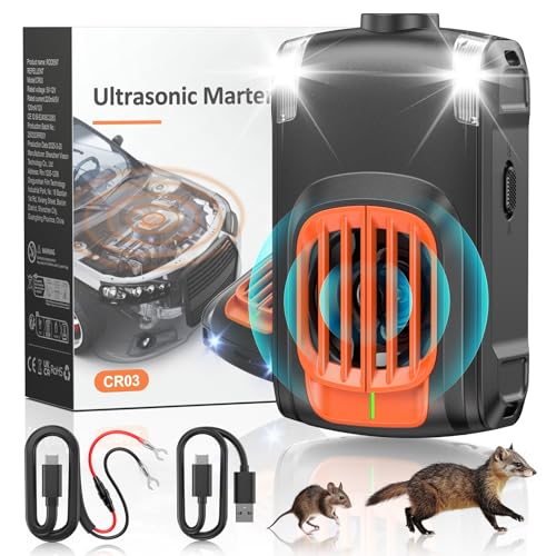 Marderschreck Auto, Marderschreck mit Ultraschall, Marderabwehr Garten mit Blinklicht, 12V Auto-Batterie Wiederaufladbare Marderabwehr, für Automotoren, Scheunen, Lagerhallen und Dachböden, 1 Stück Marderschreck Auto, Marderschreck mit Ultraschall, Marderabwehr Garten mit Blinklicht, 12V Auto-Batterie Wiederaufladbare Marderabwehr, für Automotoren, Scheunen, Lagerhallen und Dachböden, 1 Stück von HOPPE'S