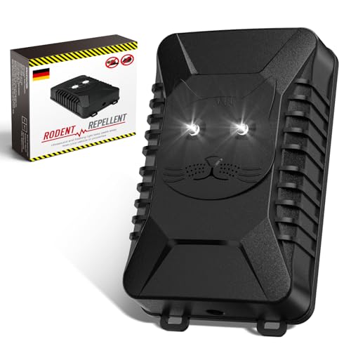 Marderschreck Auto, Ultraschall Marderabwehr Unterstützt USB-Laden und 4 AA-Batterien, 18-36 KHz Marderschutz mit Blitzlicht, Anschluss an 12V Autobatterie, für KFZ, Motorraum, Dachboden, Haus, Garten Marderschreck Auto, Ultraschall Marderabwehr Unterstützt USB-Laden und 4 AA-Batterien, 18-36 KHz Marderschutz mit Blitzlicht, Anschluss an 12V Autobatterie, für KFZ, Motorraum, Dachboden, Haus, Garten von HOPPE'S