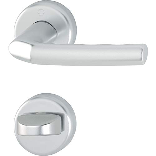 HOPPE Drückergarnitur BIRMINGHAM - auf Rosette WC, Türstärke 37-42 - silber eloxiert, farbe, size, 3067500 HOPPE Drückergarnitur BIRMINGHAM - auf Rosette WC, Türstärke 37-42 - silber eloxiert, farbe, size, 3067500 von HOPPE