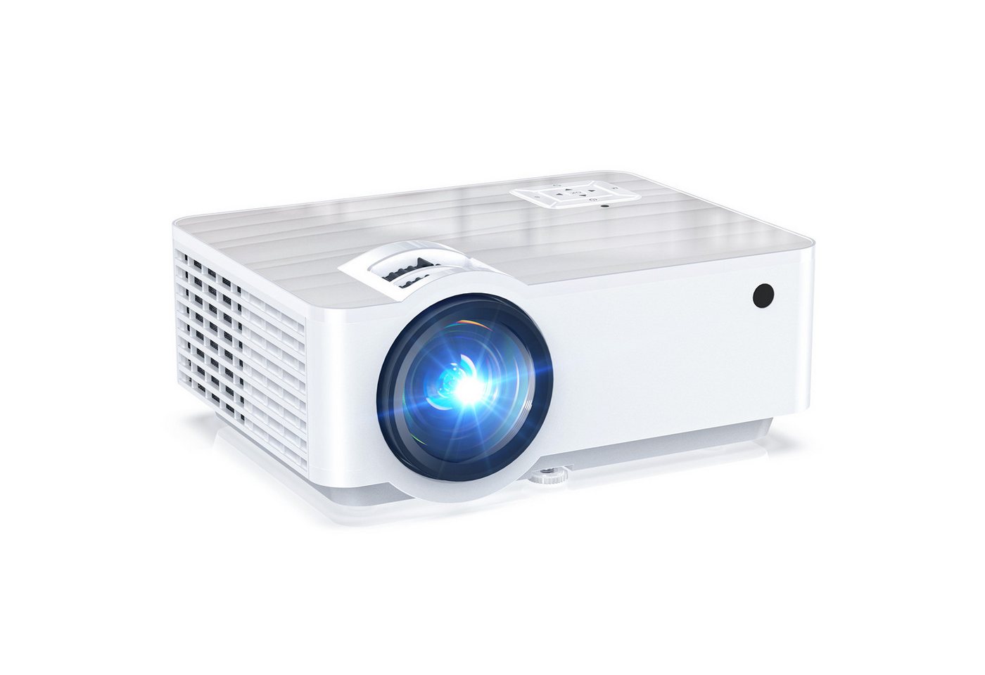 HOPVISION Full HD 1080P Projektor, tragbarer 4K Mini-Projektor mit Bluetooth 5.1 Beamer (9500 lm, 10000:1, 200" Display, kompatibel mit Smartphone/HDMI/USB/Fire Stick/PS5/Pad) von HOPVISION