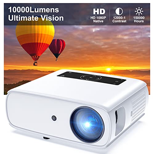 HOPVISION Beamer, Native 1080P Full HD Beamer, Beamer 4K Heimkino mit 150000 Stunden, 350'' Display Multimedia Beamer Bluetooth für Smartphone/PC/Laptop/PS4/TV-Stick/EXCEL/PPT HOPVISION Beamer, Native 1080P Full HD Beamer, Beamer 4K Heimkino mit 150000 Stunden, 350'' Display Multimedia Beamer Bluetooth für Smartphone/PC/Laptop/PS4/TV-Stick/EXCEL/PPT von HOPVISION