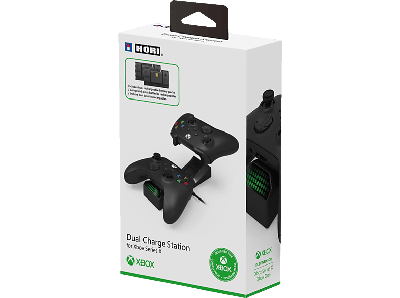 HORI Dual Ladestation für Controller (inkl. 2x Akku), Zubehör Xbox Series X, Schwarz von HORI