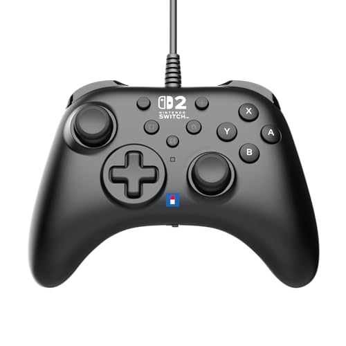 HORI HORIPAD Turbo (Schwarz) Kabelgebundener Controller für Nintendo Switch 2 - Offiziell lizenziert von Nintendo von HORI