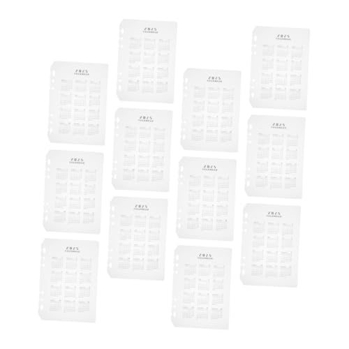 HORIALENCE 12 Stück 6 Planerzubehör Gestanzte Notizblocktrenner für Ordner Kalender-Notizblock-Trennzeichen Separator Seitenabschlüsse abnehmbar kalender zubehör Planereinsätze pp Transparent von HORIALENCE