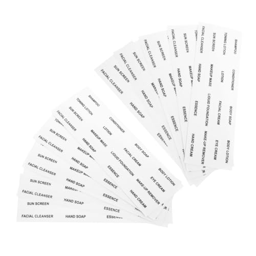 HORIALENCE 15 Blatt Kosmetische Flaschenetikett Name Etiketten Gläser Toilettenartikel Behälter Shampoo-reiseetikett Shampoo-aufkleber Aufkleber Für Shampooflaschen Pvc Selbstklebend Schwarz von HORIALENCE