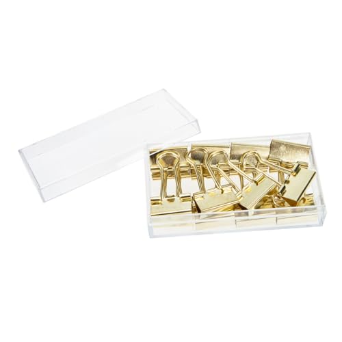 HORIALENCE 16Stücke Teiliges Binder Clips Roségold Robuste Büroklammern aus Legierung für Rechnungen und Notizen Vielseitige Büro und Schulbedarf für Organisation und Ordnung von HORIALENCE