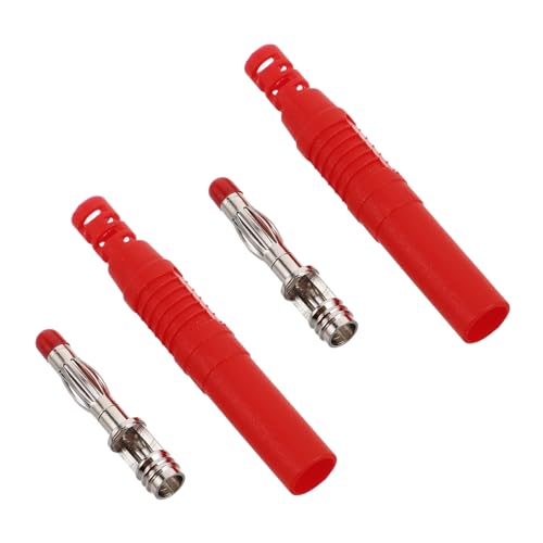 HORIALENCE 2 Stück Lautsprecher Mit Bananenklemmen Spannungsmesser Bananenclip Weibliche Bananensteckverbinder Adapter Für Bananenstecker Lautsprecher-bananenstecker Bananenbuchsen Rot Metall von HORIALENCE
