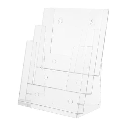 HORIALENCE 2 Stück Wand Displayständer Postkartenhalter Displayständer Zeitschriftenständer Broschürenständer Papierständer Dokumentenhalter Für Theke Transparentes Acryl von HORIALENCE
