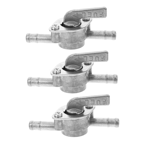 HORIALENCE 3 Stücke Zubehör Ventil Motorrad Blinker Schalter Gas Tank Schmutz Schalter Start Stop Taste Benzin Schalter Silber von HORIALENCE