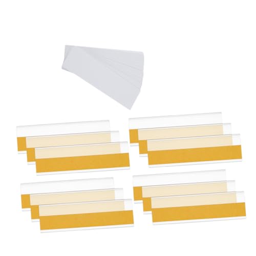 HORIALENCE 30 Sätze selbstklebende Taschen EtikettenhalterEtikettenhalter Etikettentaschen Klebetaschen für Etiketten Etikettorganisator PVC Transparent von HORIALENCE