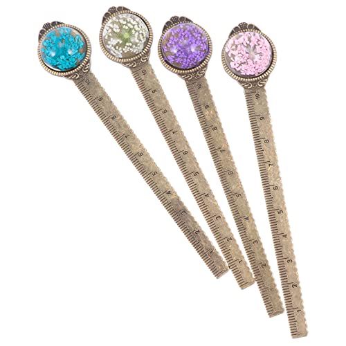 HORIALENCE 4Stücke Retro Metall Lesezeichen mit Getrockneten Blumen Lineal und Buchmarke Vielseitige Seitenmarkierung für Geschenkidee für Leser HORIALENCE 4Stücke Retro Metall Lesezeichen mit Getrockneten Blumen Lineal und Buchmarke Vielseitige Seitenmarkierung für Geschenkidee für Leser von HORIALENCE