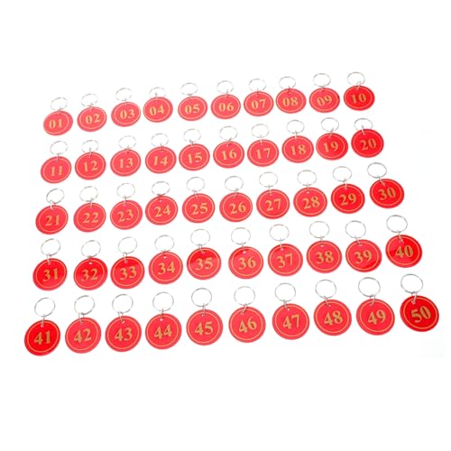 HORIALENCE 50 Stück Nummernschild Id-label-tags Schließfach Aus Metall Kennzeichnungsetiketten Schlüsselketten -tags Zahl Schlüsselanhänger Hang -tags Rot Acryl HORIALENCE 50 Stück Nummernschild Id-label-tags Schließfach Aus Metall Kennzeichnungsetiketten Schlüsselketten -tags Zahl Schlüsselanhänger Hang -tags Rot Acryl von HORIALENCE