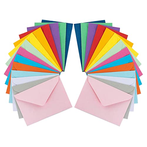 HORIALENCE 50Stücke Umschläge Kleine Briefhalter für Karten und Zubehör für und Kreative Projekte Zufällig Ausgewählt Leicht und Platzsparend von HORIALENCE