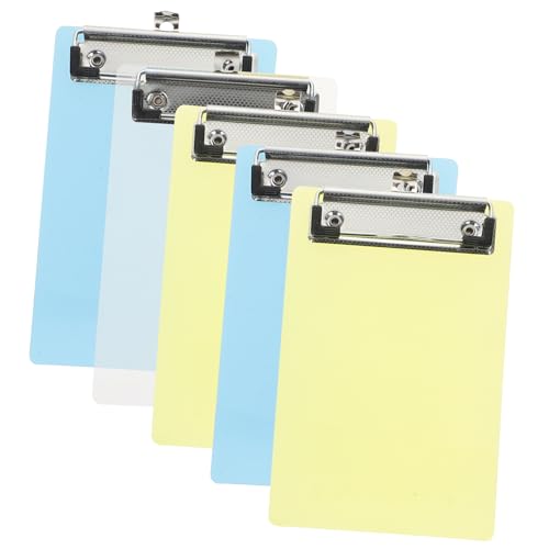 HORIALENCE 5Packung Mini Zwischenablagen Transparente Clipboards mit Stabilem Clip für Notizen Memo Pads und Kleine Dokumente für Lehrer Restaurants HORIALENCE 5Packung Mini Zwischenablagen Transparente Clipboards mit Stabilem Clip für Notizen Memo Pads und Kleine Dokumente für Lehrer Restaurants von HORIALENCE