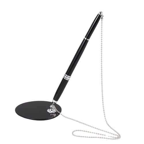 HORIALENCE Sicherer Schreibtisch Stift mit Kette und Halter Langlebiger Thekenstift für Bank Hotel Büro und Empfang Anpassbar mit Werbeinformationen Schwarz mit Silbernen Akzenten HORIALENCE Sicherer Schreibtisch Stift mit Kette und Halter Langlebiger Thekenstift für Bank Hotel Büro und Empfang Anpassbar mit Werbeinformationen Schwarz mit Silbernen Akzenten von HORIALENCE