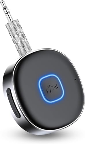 HORJOR AUX Bluetooth 5.0 Adapter Auto, Empfänger für Kopfhörer, Freisprechanrufen, Dual Verbindung, 16 Stunden Spielzeit von Grace nnvg