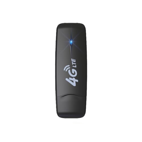 HOSAYA 4G LTE USB-WLAN-Modem, tragbarer 4G-Router mit SIM-Kartensteckplatz, Hochgeschwindigkeits-tragbarer Reise-Hotspot-Mini-Router, entsperrter 4G-Dongle, Schwarz, 88 mm x 28 mm x 9 mm von HOSAYA