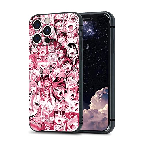 Ahegao Schutzhülle für iPhone 13 Pro Max (mattes Silikon, matt) Pink von HOSCLANS