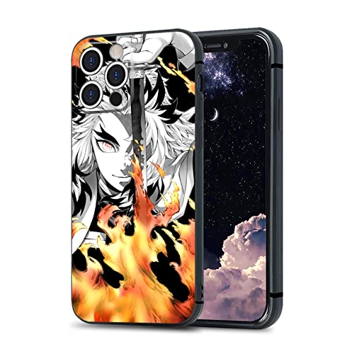 Anime Soft Silikon Schutzhülle Manga Shell Cover Stoßfest Matte Handyhülle (Kyojuro Rengoku, für iPhone XR) von HOSCLANS